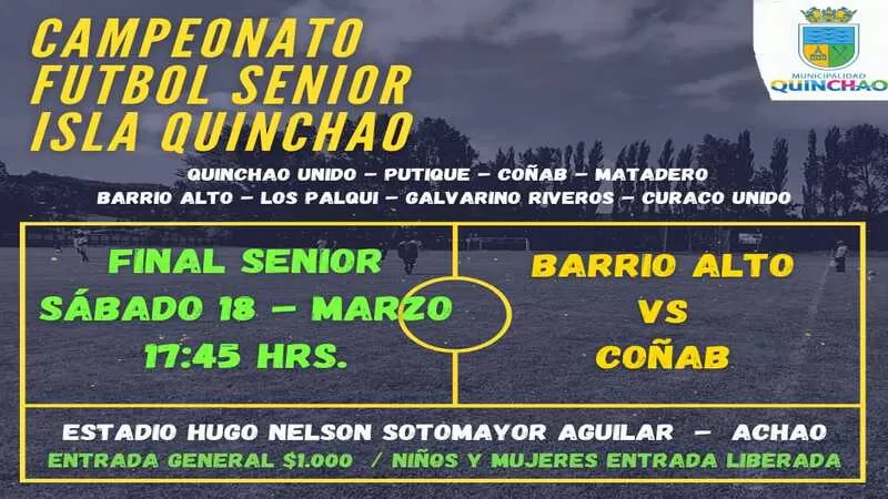 FÚTBOL SENIORS TIENE FECHA PARA SU GRAN FINAL Imagen noticias Wapi Chilwe