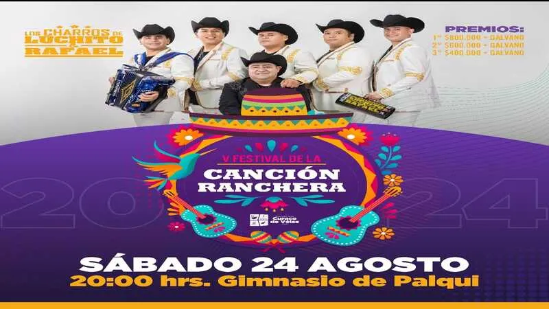 INVITACIÓN A LA V VERSIÓN DEL FESTIVAL DE LA CANCIÓN RANCHERA 2024 Imagen noticias Wapi Chilwe