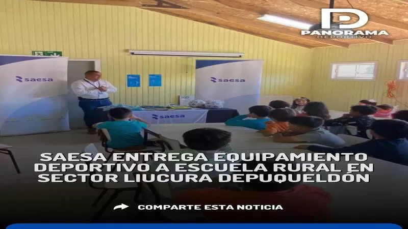 SAESA ENTREGA EQUIPAMIENTO DEPORTIVO A ESCUELA RURAL EN SECTOR LIUCURA DE PUQUELDÓN Imagen noticias Wapi Chilwe